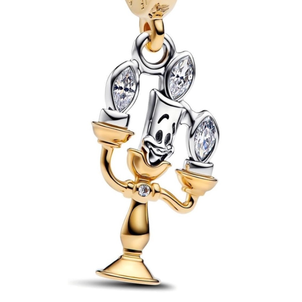 Disney Beauty and the Beast Lumiere Dangle Charm
Sterling silver, 14k